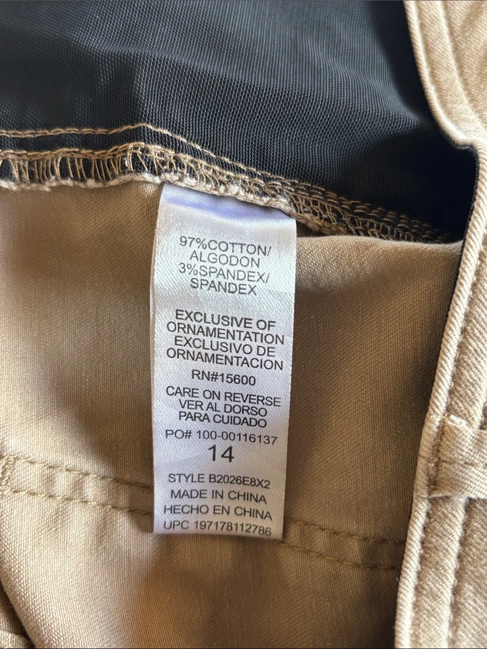 Democracy Ab Solution Portobello High Rise Roll Cuff Cargo Utility Pant Size 14